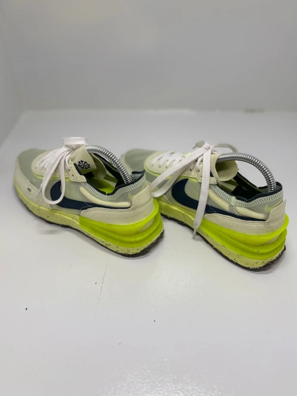 Nike Waffle One Volt Green Mesh Suede Sneakers Men’s 6.5 Trail Style Running S
